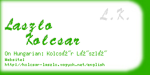 laszlo kolcsar business card